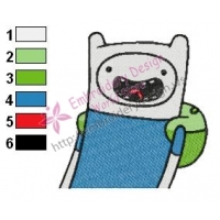 Finn Adventure Time Embroidery Design 03